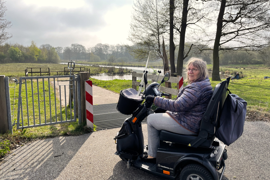 Ank maakt veelvuldig gebruik van het invalidenpad